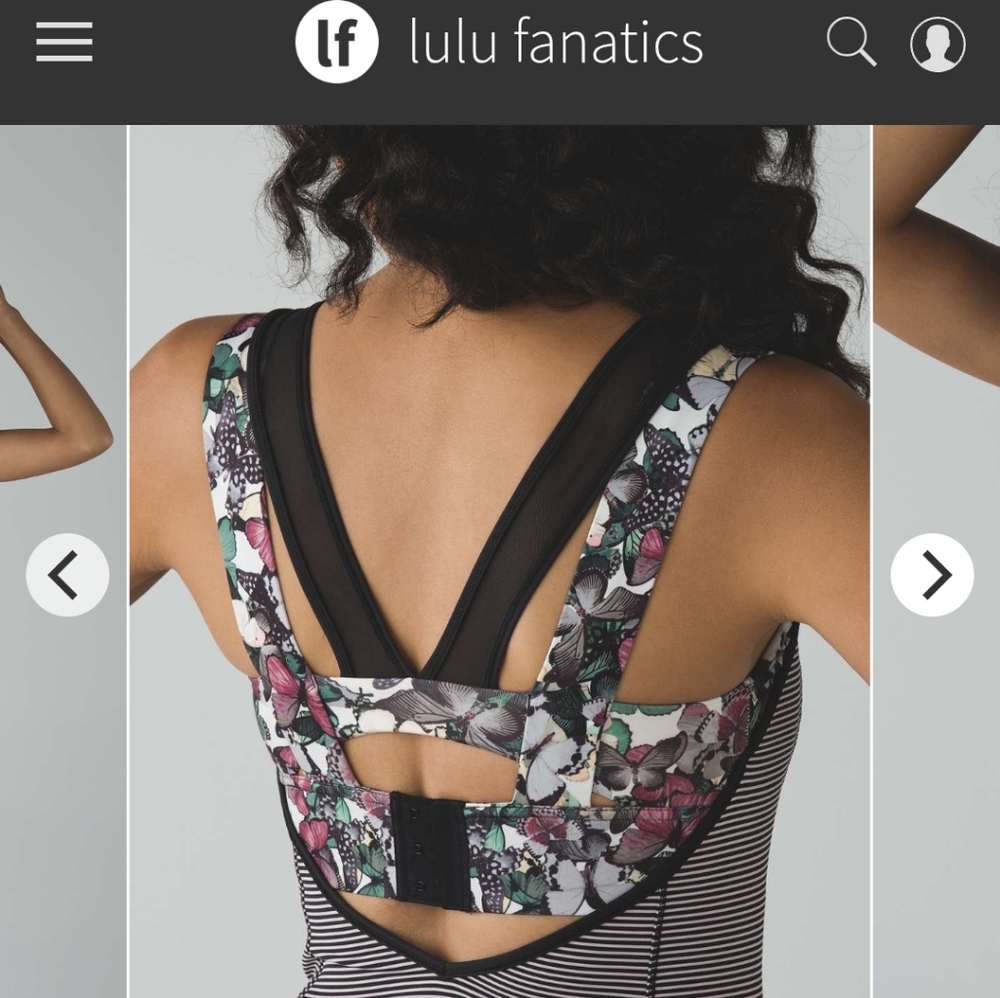 Lululemon Super Sport TankMini Pop Stripe Black Mink Berry size 8
